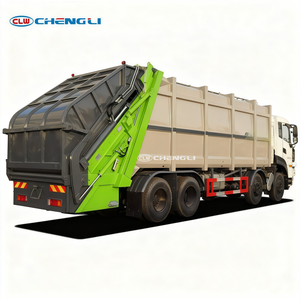 Camion compacteur de déchets stable de 38 m³ à chargement par le sol, 8x4, transmission manuelle, moteur diesel, système de compression entièrement hermétique - Product Image 5