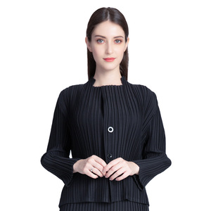 Negro señoras último plisado Oficina uniforme de moda de diseño de vestido para mujeres - Product Image 1