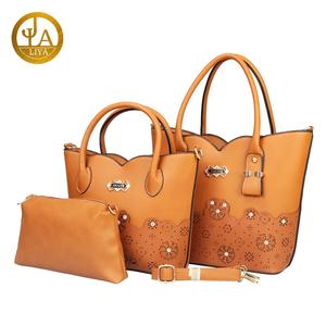 TM501 de moda Pu bolsos de cuero establece para las mujeres 2019 damas de <span class=keywords><strong>flores</strong></span> de moda, calado patten bolsos conjunto - Product Image 1