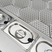 Station à cocktails Lanxin en acier inoxydable SUS 304, avec grille alvéolée, pour robinet, porte-outils, bac à ingrédients et distributeur de boissons, 1.2/2.0/3.0mm