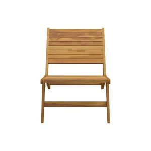 Foldable Teak <b>Wood</b> Modern <b>Garden</b> <b>Chair</b> with Slatted Back and Tapered Legs-Durable Outdoor Furniture for Hotels & Villas - Product Image 5