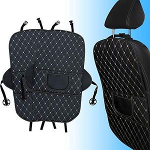 Usine OEM chinoise Muchkey, protège-sièges de voiture entièrement enveloppants en cuir PU, organiseur de siège arrière à 4-7 compartiments, design tendance - Product Image 2