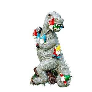 I dinosauri all'ingrosso della fabbrica mangiano le nane ornamenti da giardino animali divertenti decorazioni per il cortile della casa statuetta in resina moderna - Product Image 5