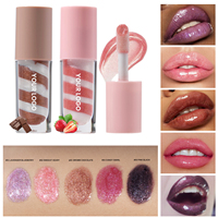 Gloss à lèvres personnalisable longue tenue, haute pigmentation, effet repulpant, brillant, marque privée, végétalien, sans cruauté, gloss à lèvres effet tourbillon perlé