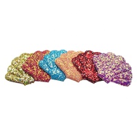 Applique 3D rembourrée en forme de coquille, à coudre, avec paillettes brillantes, multicolores, pour bricolage