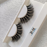 10 paires de faux cils en cheveux synthétiques, style œil de chat, 15 mm, volume 3D, avec logo et boîte personnalisés