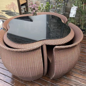 <span class=keywords><strong>Set</strong></span> di <span class=keywords><strong>Sedie</strong></span> da <span class=keywords><strong>Giardino</strong></span> in Rattan Sintetico Impermeabile per Esterni, Ideale per Hotel e Ville - Product Image 3
