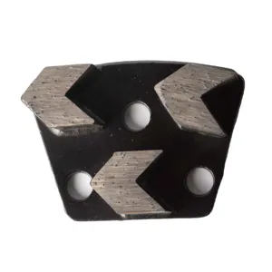 Disco de molienda trapezoidal duradero de 3 pulgadas, almohadillas de molienda de hormigón de diamante para molienda de suelo, segmento de flecha de disco abrasivo