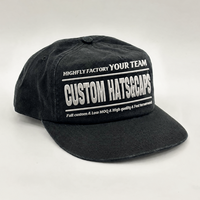 Casquette de baseball personnalisée à profil bas, visière courte, en coton noir, 5 panneaux, visière incurvée, broderie, réglable, non structurée, avec fermeture snapback