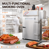 Machine à fumer industrielle chaude et froide avec contrôle PLC, four de fumage pour la fabrication de saucisses, poisson, viande, fromage