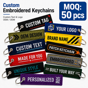Portachiavi Personalizzato in Tessuto Ricamato a Doppia Faccia con Tema Anime Jet Tag, Gadget Promozionale - Product Image 1