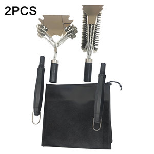 Simple Deluxe Grill Brush Scraper <b>BBQ</b> Stainless Steel Grill Cleaner Accessories Utensils for Cleaning with Exchangeable Handle - Product Image 4