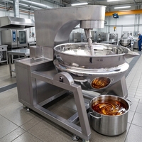 Marmite à agitation planétaire automatique à double enveloppe en acier inoxydable 304, inclinable, chauffage gaz, vapeur, électrique, pour sauces, confitures, garnitures DongKe