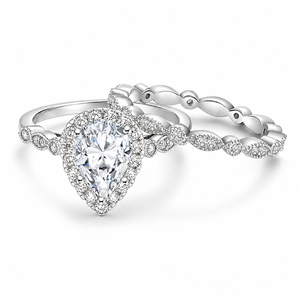 Set di Anelli a Goccia Marquise per Donne, Accessori Classici per Uso Quotidiano - Product Image 1