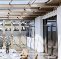 Verrière en aluminium au design moderne, véranda, solarium, jardin d'hiver et d'été, verrière en verre pour toutes les saisons