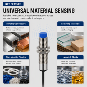M12M18 <strong>Capacitive</strong> <strong>Proximity</strong> Switch TE-DRM12 Metal/Liquid/Plastic Inductive <strong>Sensor</strong> - Product Image 3