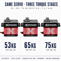 Servomoteur RC tout-terrain XQ-POWER XQ-BLS8175D, échelle 1/5, 75 kg, étanche, sans balais, engrenages en acier inoxydable, aluminium CNC, 8,4 V, OEM