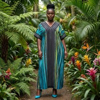 Ensemble de robes en polyester écologique pour femmes africaines grande taille, vêtements Kanga pour les occasions spéciales