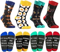 Dire personnalisé Grip impression Pizza hommes nouveauté si vous pouvez coloré floue drôle chaussettes