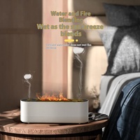 Hxtc88 7 couleurs lumière méduse Cool brume pulvérisateur 3D feu flamme lave souffle fissure huile essentielle Usb aromathérapie diffuseur d'arôme