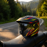Casque de moto unisexe le plus populaire, à visière relevable trois-quarts, avec visière, homologué DOT, sûr pour adultes