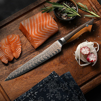 Couteau de Chef Damascus Personnalisé KitchenBliss OEM ODM 73 couches VG10 Couteaux de Chef Japonais Sakimaru Couteaux à Désosser Trancher Sashimi