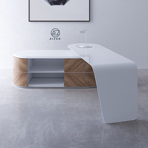 Mobilier de bureau à surface <span class=keywords><strong>solide</strong></span> bureau de PDG blanc moderne table de bureau design moderne pour bureau à domicile - Product Image 6