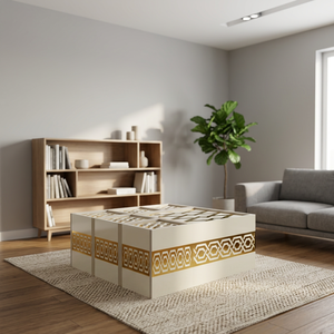 Traditional <b>Arabic</b> Majlis Living Room Set | Fabric Foldable Extendable Modular Antique | Customizable | Free Worldwide Delivery - Product Image 3