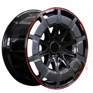 Jantes en aluminium forgé 2 pièces, motif carbone noir, 18-24 pouces, 5x112 CB66.5 pour <span class=keywords><strong>Brabus</strong></span> Classe S G W463 GLS <span class=keywords><strong>G900</strong></span> GLS800 - Product Image 1