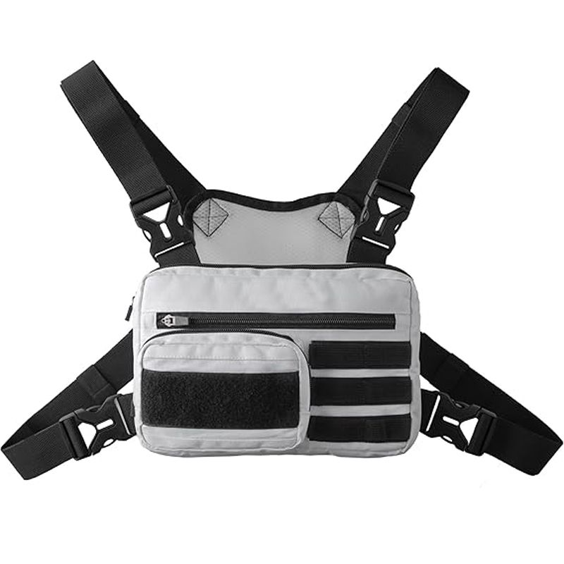 Lightweight Running Chest Pack for Men With Built-In Phone Holder a Sports Utility Rig Vest Made for Workouts and Outdoor