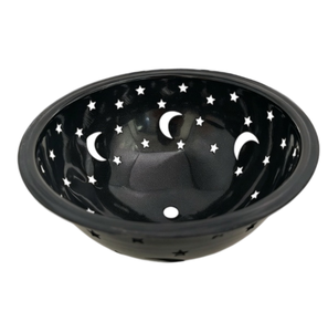 Bandeja para Hornear Antiadherente de Acero Aluminizado Ecológico, Cesta Hueca Negra con Diseño de Luna y Estrella para Frutas, Colador de Alimentos, Tazón para Verduras - Product Image 1