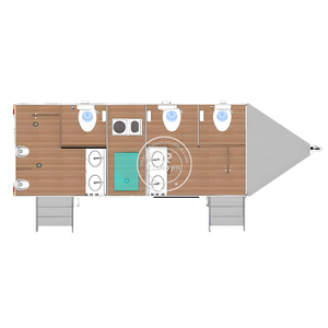Remolque Prefabricado para Exteriores con Ducha, Baños Químicos, Caravana para Campamento, Baño Portátil - Product Image 4