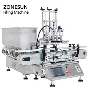 Machine de remplissage automatique ZONESUN à pompe à piston pour liquides épais et pâtes, idéale pour le beurre de cacahuète, les lotions, les crèmes, les confitures et le miel - Product Image 6