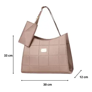 Bolso de Mano Acolchado para Mujer Fana Jacinta, Forma de Media Luna, Correa de Cadena, Cierre Abierto, Elegante, para Uso Diario - Product Image 3