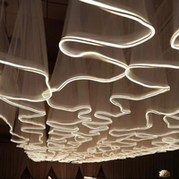 HY plafond scène drapé rideau décors magnifiques fournitures de mariage suspendus lumière blanche décor d'événement pour les événements de mariage