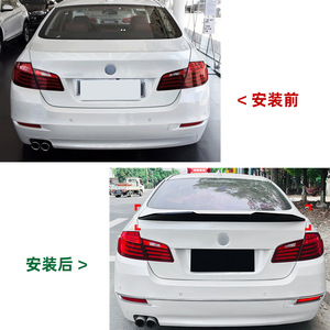 สปอยเลอร์หลัง BMW สีดำเงา ลายคาร์บอนไฟเบอร์ วัสดุ ABS สำหรับรถยนต์ซีรีส์ 5 รุ่น F10 ปี 2011-2017 รุ่น PSM - Product Image 4