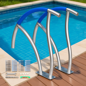 Barandilla para Piscina Db Wholesale de 30 Pulgadas, Acero Inoxidable 304, Resistente, para Escaleras de Piscina, Capacidad de Carga de 375 Libras - Product Image 2