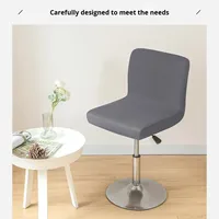 Housse de chaise extensible en fibre de lait BoQian, lavable en machine, tissu polyester uni teint, style campagnard américain, extensible et durable