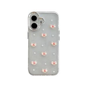 Funda Protectora para Teléfono con Diseño de Lazo Estilo Coreano, TPU, Antigolpes, para iPhone 17 Pro <span class=keywords><strong>Max</strong></span> 16, Transparente con Brillantina, para <span class=keywords><strong>Mujer</strong></span>, Venta al por Mayor - Product Image 6