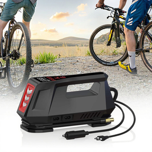 Compresseur d'air portable en plastique 150 PSI 12 V CC/220 V CA, <span class=keywords><strong>gonfleur</strong></span> de pneus avec arrêt automatique, manomètre numérique, lumière LED, 25 L/min - Product Image 2