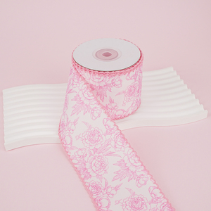 شريط غروغران مخصص بعرض 2.5 بوصة (63 مم) مع طباعة حرارية وحواف مخيطة على شكل هلال لأعمال الحرف اليدوية وإكسسوارات الشعر - Product Image 4