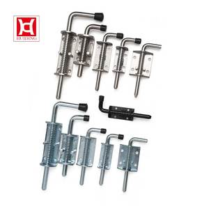 Loquet universel à ressort, à souder/à visser, pour porte coulissante de sécurité, matériel de verrouillage pour <span class=keywords><strong>remorque</strong></span> à chevaux, portail utilitaire et clôture de jardin - Product Image 2