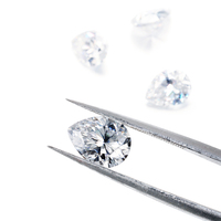 Diamants synthétiques en vrac HPHT CVD de qualité D, taille poire, pureté VVS2, cultivés en laboratoire, certifiés IGI, en gros et en stock