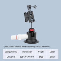 Support de caméra à ventouse Poyinco JN-044 avec rotule, bras magique et pompe à vide pour caméra d'action/DSLR/caméscopes/téléphone