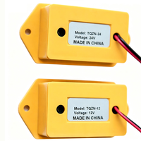 Indicador de Voltaje Digital DC TQZN-12 / TQZN-24 12V/24V, Monitor de Voltaje de Batería con Alarma de Bajo Voltaje Ajustable, Montaje en Panel