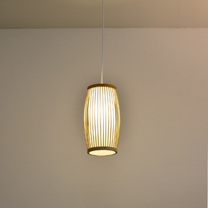 Lampe suspendue ovale en bambou de style chinois, E27 Led, à tête unique, pour restaurant, maison d'hôtes, couloir, éclairage décoratif - Product Image 4