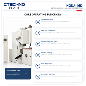 เครื่องจักร CTECHNO KGDJ-16D <span class=keywords><strong>160</strong></span> KN CNC สำหรับงานตัดแผ่นเหล็กสเตเตอร์และโรเตอร์มอเตอร์ความเร็วสูง ขนาดช่องจับ 350 มม. ความเร็ว 150-600 ครั้งต่อนาที - Product Image 4