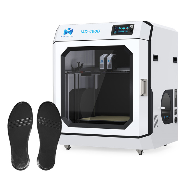 MD-400D IDEX Stock Free Leveling Professional 3d Printer Printing Stores 3d Printer for Orthopedic Insoles