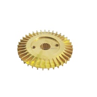 Turbine de pompe à eau en laiton haute précision, conception à pales dentelées en vortex, pièces de rechange durables à double rainure pour pompe à eau