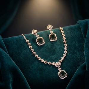 Classic Style Elegant Ruby CZ Fine Jewelry Set Exquisite <b>Choker</b> - Product Image 4